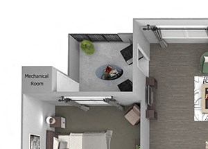 Hills of Valencia Apartments - C1 - 3 bedrooms and 2 bath - 3D Hills of Valencia Apartments - C1 - 3 bedrooms and 2 bath - 3D